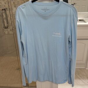 Vineyard Vines Medium Sky Blue Long Sleeve Tee